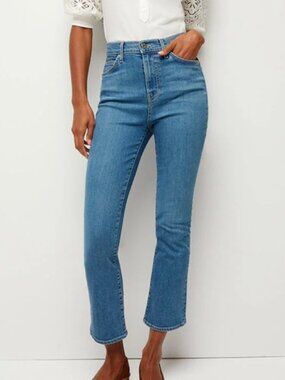 Veronica Beard Carly High-Rise Kick Flare jeans